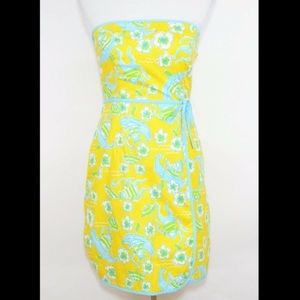 LILLY PULITZER Les Monkey Print Strapless Dress - White Label Beach Floral